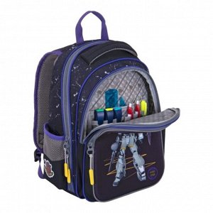 Рюкзак школьный, Across, CH410, 39 х 29 х 17 см, эргономичная спинка, с наполнением: мешок для обуви, пенал, брелок, «Робот»