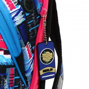 Рюкзак молодёжный, Merlin GL2020, 43 x 29 x 15 см, эргономичная спинка
