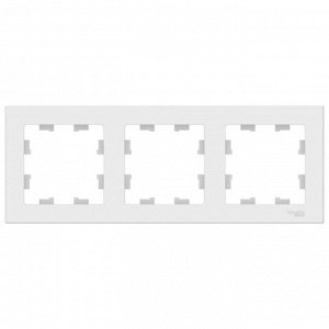 Рамка SE AtlasDesign, 3 поста, универсальная, белая, ATN000103
