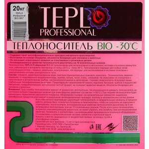 Теплоноситель TEPLO Professional BIO - 30, основа глицерин, 20 кг