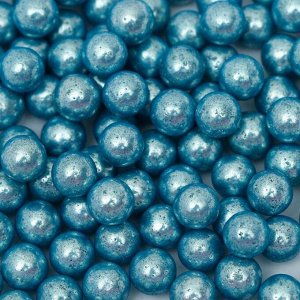 Кондитерская посыпка шарики 8 мм, голубой хром, 50 г