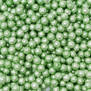 Кондитерская посыпка шарики 4 мм, зелёный хром, 50 г