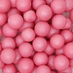 Рисовое драже «Шарики» перламутровые, розовые, 10 мм, 50 г