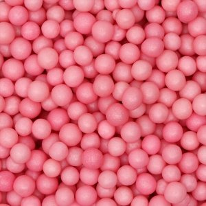 Рисовое драже «Шарики» перламутровые, розовые, 5 мм, 50 г