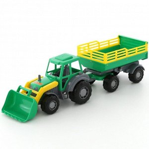 Wood Toys™ Трактор с прицепом №2 и ковшом Мастер