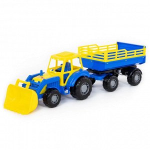 Wood Toys™ Трактор с прицепом №2 и ковшом Мастер