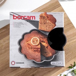 Форма для запекания кекса Borcam, 1,68 л, d=21,8 см, цвет чёрный
