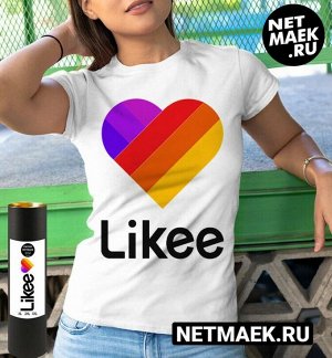 Женская футболка с рисунком likee new сердце / цвет белый / размер l (46-48)