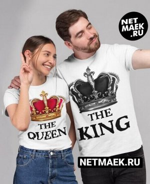 Одна футболка из комплекта / футболка queen / модель женская / размер m (44-46) / женский принт