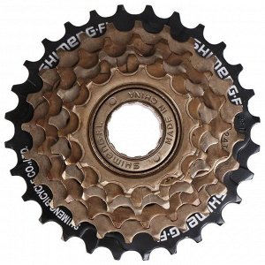 Трещотка Shimano 6 скоростей, 14-28T, сталь, коричневая