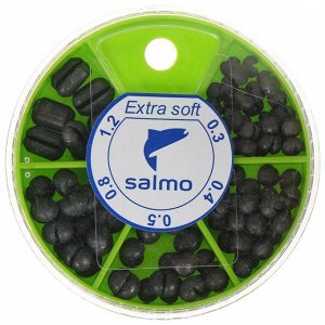 Грузила Salmo extra soft, набор №1 малый, 5 секций, 0.3-1.2 г, 60 г