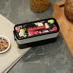 Ланч-бокс двухуровневый &quot;Живи со вкусом&quot; отсеки по 0,5 л
