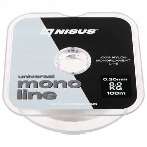Леска NISUS MONOLINE Universal 0,30 мм/100 м