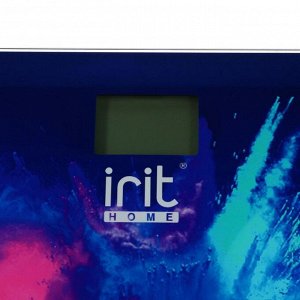 Весы напольные Irit IR-7271. электронные, до 180 кг, рисунок "цветной взрыв"
