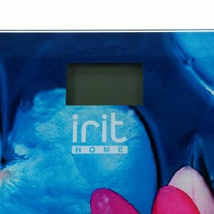 Весы напольные Irit IR-7274. электронные, до 180 кг, 2хААА, стекло, рисунок "кувшинки"