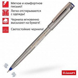 Ручка капиллярная Luxor "Micropoint" чернила синие, узел 0,5 мм, одноразовая
