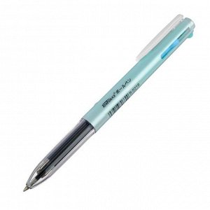 Ручка шариковая автоматическая 4-х цветная, корпус МИКС Перламутр, штрихкод на штуке