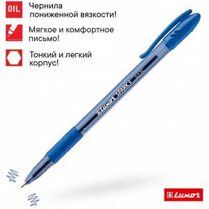 Ручка шариковая Luxor Spark II синяя, 0,7мм, грип 31072/12 Bx