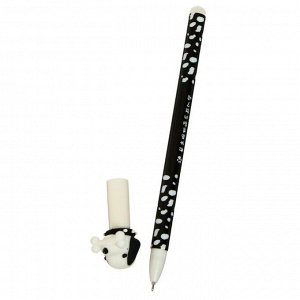 Ручка гелевая-прикол со стираемыми чернилами, стержень чёрный, корпус МИКС "Собачка" (штрихкод на штуке)