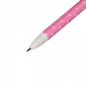 Ручка гелевая-прикол "Котик" со стираемыми чернилами, стержень черный, корпус МИКС (штрихкод на штуке)