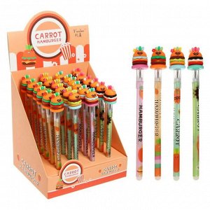 Ручка гелевая-прикол "Carrot" со стираемыми чернилами, стержень черный, корпус МИКС (штрихкод на штуке)