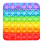 Антистресс тактильная сенсорная игрушка «POP IT», квадратная, радужная