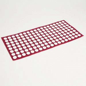 Аппликатор "Кузнецова", 144 колючки, спанбонд, 26х56 см, красный