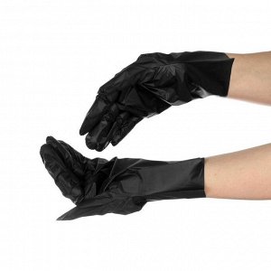 Перчатки BENOVY ТPE, перчатки из термопластичного эластомера, черные, M, 100 пар