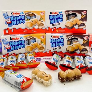Kinder Happy Hippo Haselnuss 20g - Киндер бегемотик с ореховой начинкой 2 шт