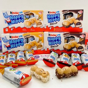 Kinder Happy Hippo Cacao 17.25g - Киндер бегемотик с шоколадной начинкой