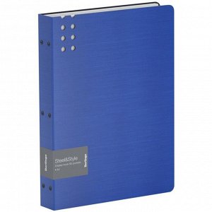 Папка 80 вкладышей А4, Berlingo Steel&amp;Style, 45 мм, 1800 мкм, пластик (полифом), синяя