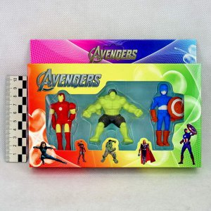 Ластики. Набор Мстители Marvel Avengers. 3 штуки (№413358)