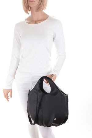 Женская сумка из эко-кожи черная , Сумка - мешок женская
