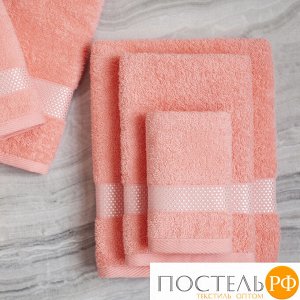 Набор из 2 полотенец Eleganta (Petek Crystal) (50х80 см + 70х130 см) Махра 390 г/м2, Коралловый