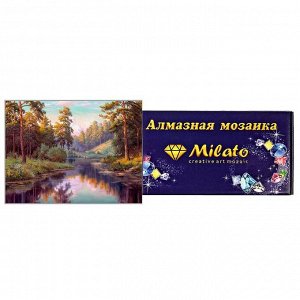 Алмазная мозаика «Лесная речка» 40х30 см, 38 цветов