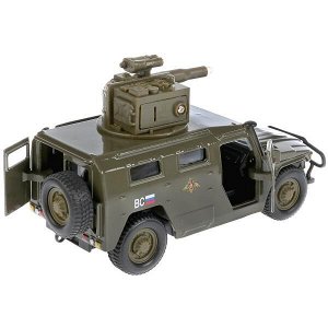 CT12-357-G1 МАШИНА "ТЕХНОПАРК" МЕТАЛЛ. ИНЕРЦ. ГАЗ ТИГР, 1:43, СВЕТ+ЗВУК, ОТКРЫВ. ДВЕРИ В РУСС. КОР. в кор.2*24шт