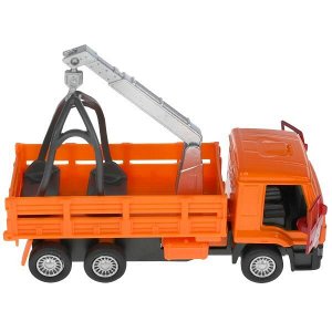 SB-19-29-B-WB Машина металл KAMAZ ЭВАКУАТОР, 12 см, дв., подв.дет.,инер.+экск. 7,5 см,кор. Технопарк в кор.2*24шт