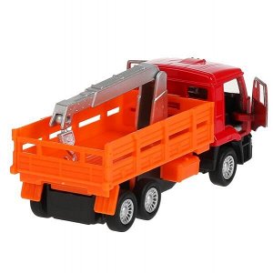 SB-19-29-E-WB Машина металл KAMAZ ЭВАКУАТОР, 12 см, дв.,подв.дет.,инер.+погр.-экск. 7,5 см Технопарк в кор.2*24шт