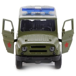 X600-H09014-R МАШИНА "ТЕХНОПАРК" МЕТАЛЛ. ИНЕРЦ. УАЗ HUNTER 8,5СМ, ОТКРЫВ. ДВЕРИ 6401A В РУСС. КОР. в кор.2*72шт