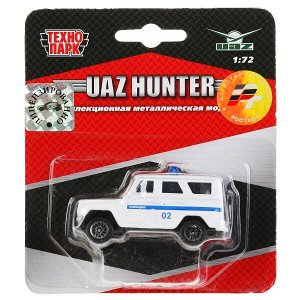 CT12-391-U-BLC МАШИНА "ТЕХНОПАРК" МЕТАЛЛ. УАЗ HUNTER СПЕЦСЛУЖБЫ 1:72 НА БЛИСТЕРЕ (РУСС. УП.) в кор.2*144шт