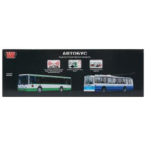 BUS-RC Модель ру АВТОБУС 24 см, свет-звук, двери, кор. Технопарк в кор.24шт