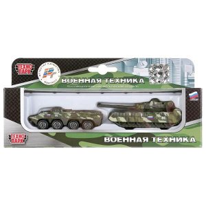 SB-15-09-WB НАБОР ИЗ 2-Х МЕТАЛЛ. МОДЕЛЕЙ "ТЕХНОПАРК" ВОЕННАЯ ТЕХНИКА 7,5СМ, В АССОРТ. В РУСС. КОР. в кор.2*72наб