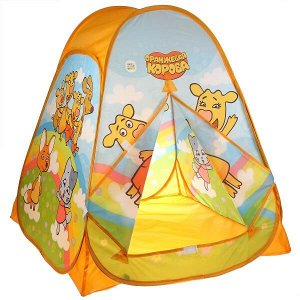 GFA-OC01-R Палатка детская игровая Оранжевая корова 81х90х81см, в сумке Играем вместе в кор.24шт