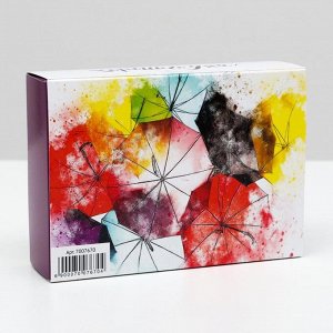 Коробка для конфет 6 шт, "Зонтики", 13,7 х 9,85 х 3,86 см