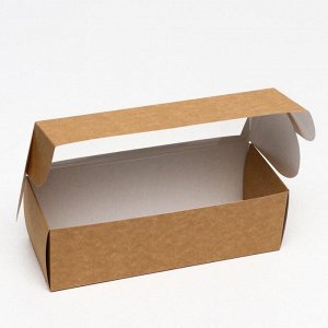 СИМА-ЛЕНД Коробка с окном под рулет, крафт, 26 х 10 х 8 см