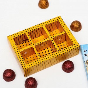 Коробка для конфет 6 шт, "POP ART", 13,7 х 9,85 х 3,86 см
