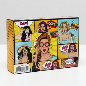 Коробка для конфет 6 шт, "POP ART", 13,7 х 9,85 х 3,86 см