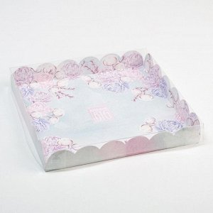 Коробка для кондитерских изделий с PVC-крышкой «Мечтай!», 21 ? 21 ? 3 см