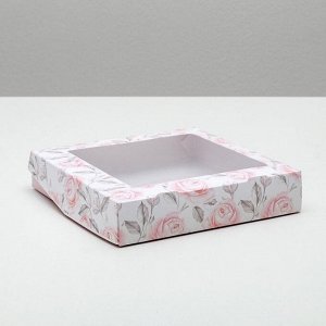 Коробка складная «Flowers», 20 ? 20 ? 4 см