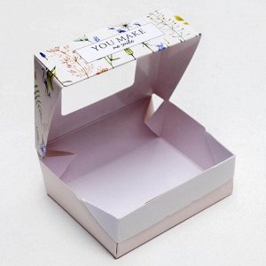 Коробка складная «Flowers», 10 x 8 x 3.5 см